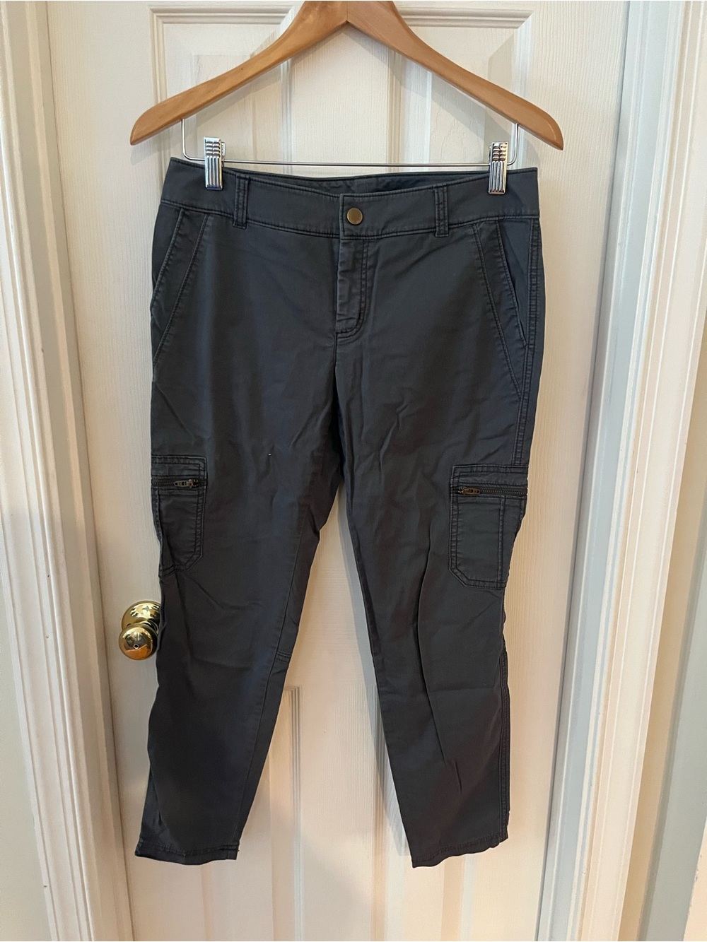 Athleta Charcoal Cargo Ankle Pants